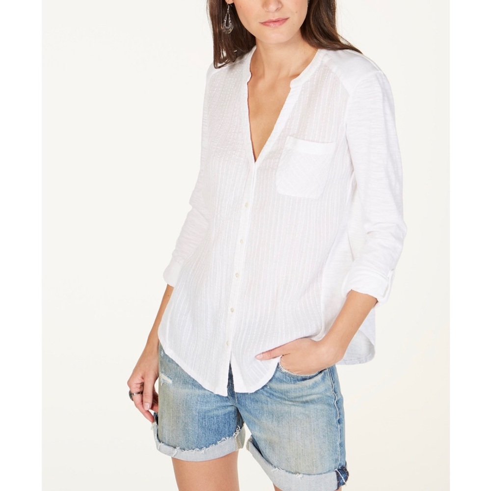 🍀 Lucky Brand Sheer Top